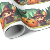 Halloween Little Witch Cadeaupapier (Rol Hoek)
