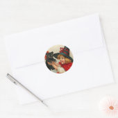  Halloween Little Witch Holding Black Cat Ronde Sticker (Envelop)