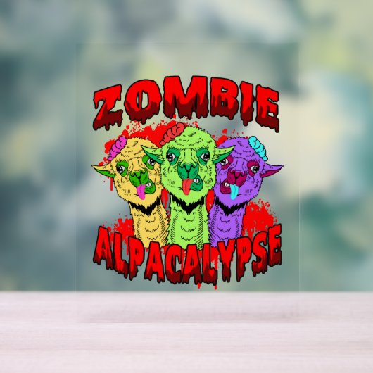 Halloween Llama Alpaca Funny Lama Glama Cool Gift Acryl Bord (Neutraal)