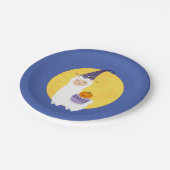 Halloween Llama Party Papieren Bordje (Gekanteld)