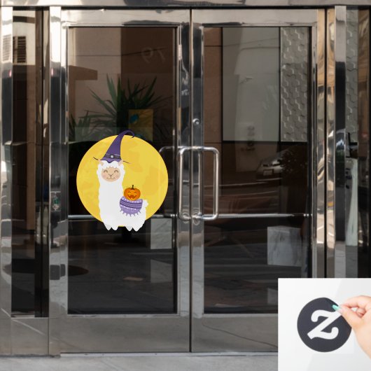 Halloween Llama Raamsticker (Kantoordeur)