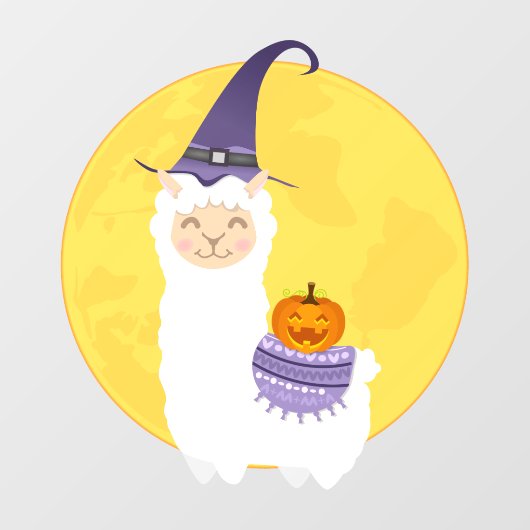Halloween Llama Raamsticker (Vel)