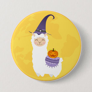 Halloween Llama Ronde Button 7,6 Cm