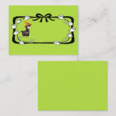 Halloween Llama Wearing Witch Hat Green Plaatskaartje (Voorkant / Achterkant)
