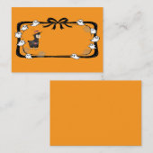 Halloween Llama Wearing Witch Hat Orange Plaatskaartje (Voorkant / Achterkant)