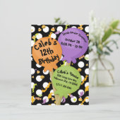 Halloween Lollipops Snoep Fun Verjaardagsfeest Kaart (Staand voorkant)