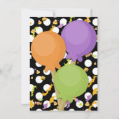 Halloween Lollipops Snoep Fun Verjaardagsfeest Kaart (Achterkant)