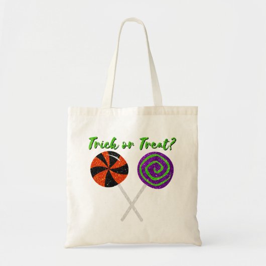 Halloween Lollipops Trick or treat Glitter Tote Bag (Voorkant)