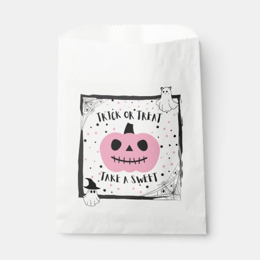 Halloween loot bag pompoen snoep trick or treat bedankzakje (Voorkant)