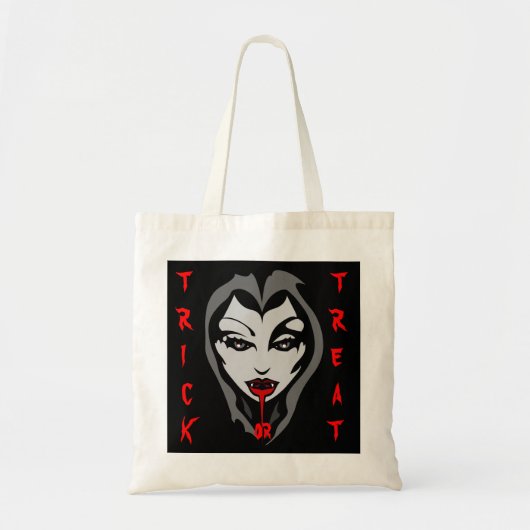 Halloween Loot Bag Vampire Canvas tas  (Voorkant)