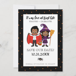 Halloween Love at First Bite Wedding Save The Date