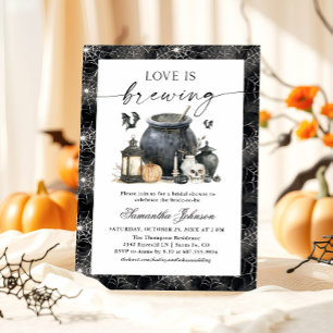 Halloween Love Is Brewing Bruiloftsfeest Kaart