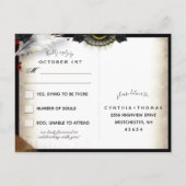 Halloween Love Letter Matching RSVP Briefkaart (Achterkant)