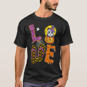 Halloween Love Panda Witch Pet Zookeeper T-shirt (Voorkant)