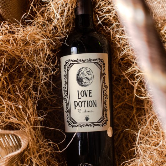  Halloween Love Potion Drinken Funny Spooky Wijn Etiket