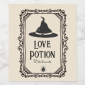  Halloween Love Potion Drinken Funny Spooky Wijn Etiket (Enkel label)