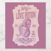 Halloween Love Potion Wijn Etiket (Enkel label)