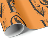 Halloween Love with Skull Spider Witch Cat Cadeaupapier (Rol Hoek)
