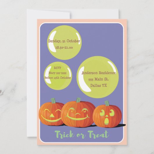 Halloween Lovely Birthday Personalized Kaart (Achterkant)