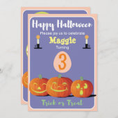 Halloween Lovely Birthday Personalized Kaart (Voorkant / Achterkant)