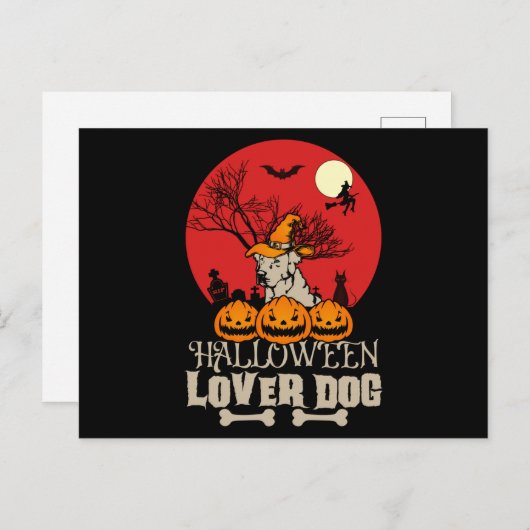 Halloween Lover Dog Briefkaart (Voorkant / Achterkant)