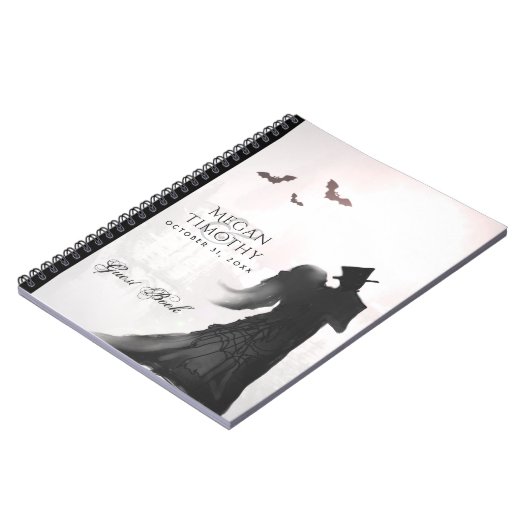 Halloween Lovers Silhouette Matching Guest Book Notitieboek (Linkerzijde)