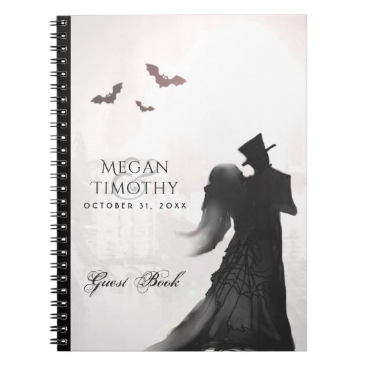 Halloween Lovers Silhouette Matching Guest Book Notitieboek (Voorkant)
