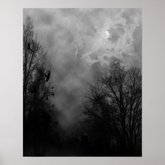 Halloween Lucht met Raven Poster (Voorkant)