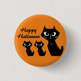 Halloween Lucky Black Cats Ronde Button 3,2 Cm