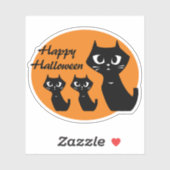 Halloween Lucky Black Cats Sticker (Vel)