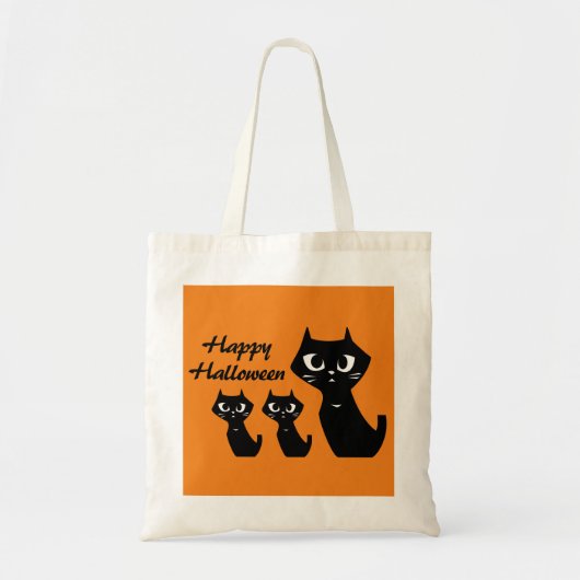 Halloween Lucky Black Cats Treat Tote Bag (Voorkant)