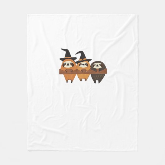 Halloween Luiaard Essential T-shirt Fleece Deken (Voorkant)