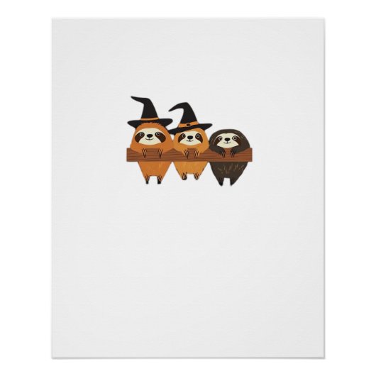 Halloween Luiaard Essential T-shirt Perfect Poster (Voorkant)