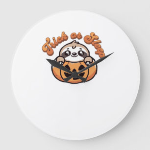 Halloween luiaard grap of slaap schattige luiaard grote klok