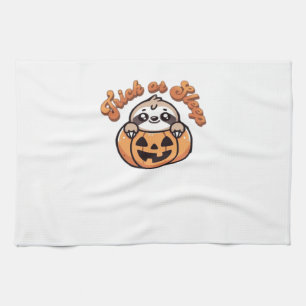 Halloween luiaard grap of slaap schattige luiaard theedoek