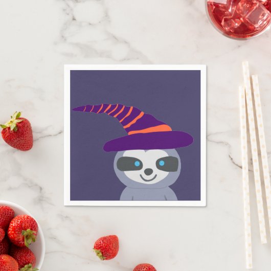 Halloween luiaard in het Pet van de heks Servet (Insitu)