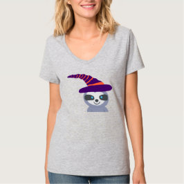 Halloween luiaard in het Pet van de heks T-shirt
