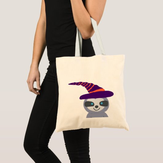 Halloween luiaard in het Pet van de heks Tote Bag (Voorkant (product))