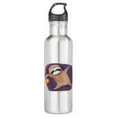 Halloween Luiaard met Pumpkin Classic T-Shirt Waterfles (Voorkant)