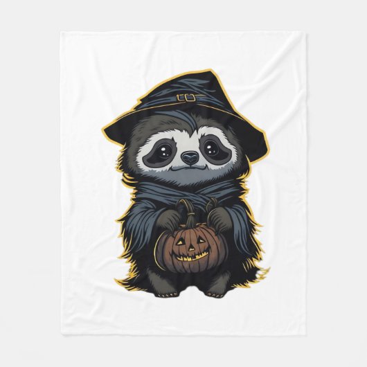 Halloween luiaard Oversized T-Shirt Fleece Deken (Voorkant)