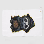 Halloween luiaard Oversized T-shirt Golfhanddoek (Horizontaal)