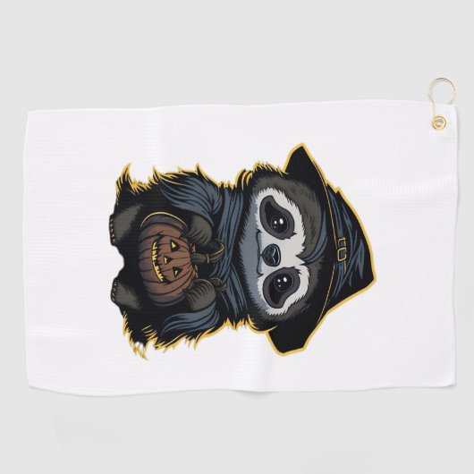 Halloween luiaard Oversized T-shirt Golfhanddoek (Horizontaal)