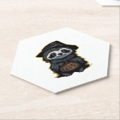 Halloween luiaard Oversized T-shirt Kartonnen Onderzetters (Schuin)