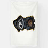 Halloween luiaard Oversized T-shirt Spandoek (Verticaal)