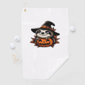 Halloween Luiaard Pompoen Feest Classic T-Shirt Golfhanddoek (Insitu)