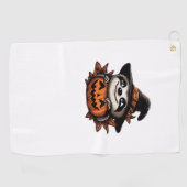 Halloween Luiaard Pompoen Feest Classic T-Shirt Golfhanddoek (Horizontaal)