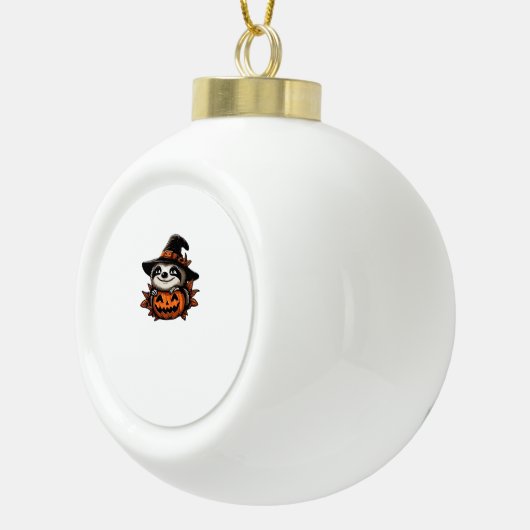 Halloween Luiaard Pompoen Feest Classic T-Shirt Keramische Bal Ornament (Rechts)