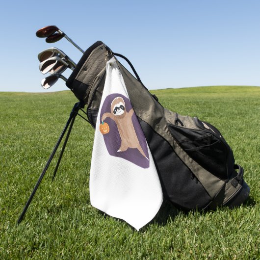 Halloween luiaard, pompoen, vleermuis, spin, spinn golfhanddoek (Groen)