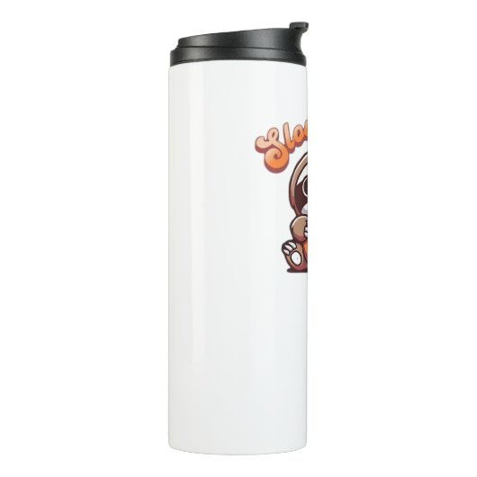 Halloween Luiaard Slow en Spooky Schattigee Luiaar Thermosbeker (Gedraaid links)