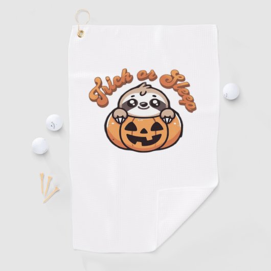 Halloween luiaard truc of slaap Schattigee luiaard Golfhanddoek (Insitu)